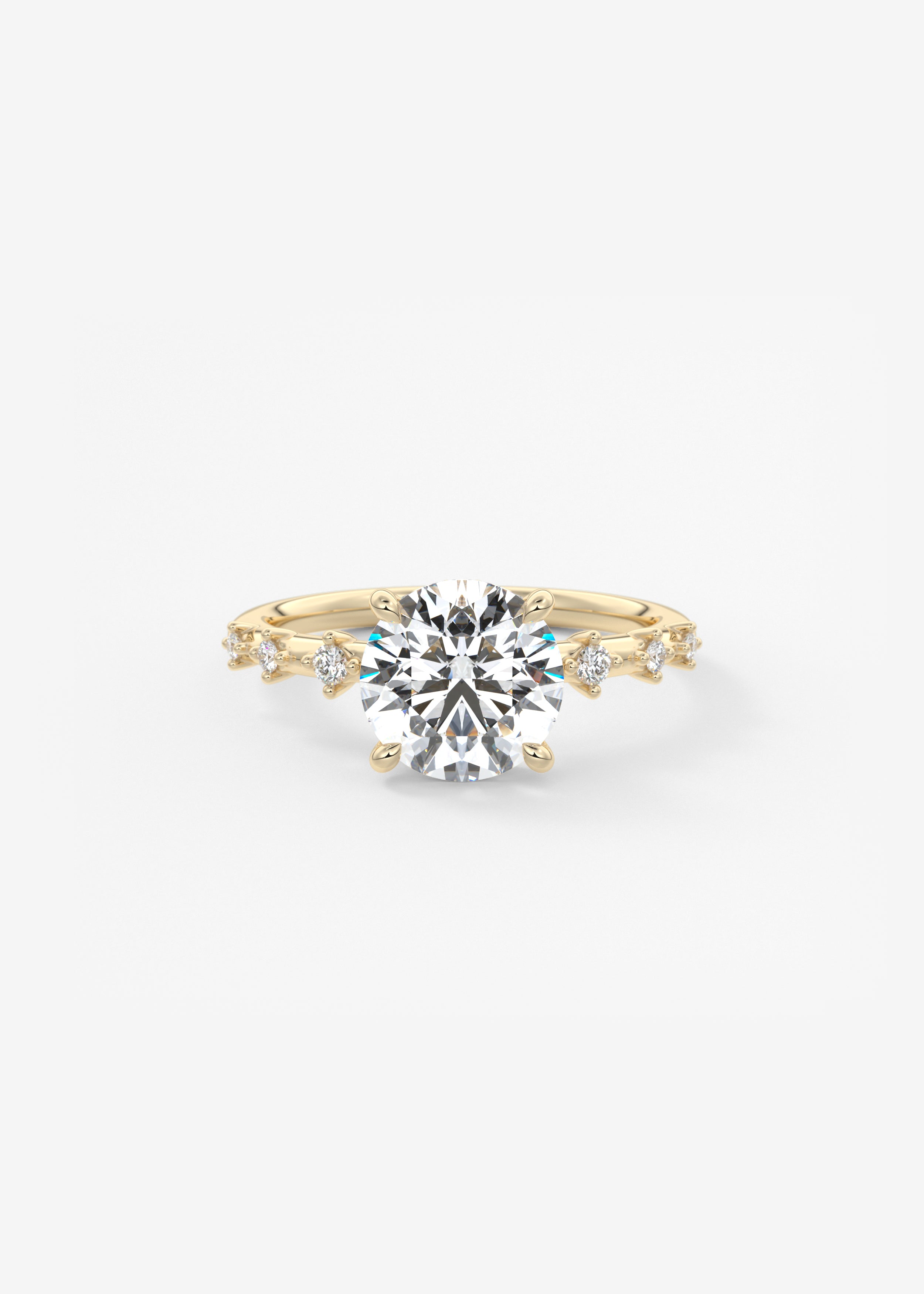 Oval Solitaire With Raised Basket Gallery Lab Grown Diamond Engagement Ring